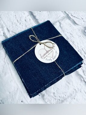 Denim Squares 6” (Set of 10) – Upcycled Jean Fabric Bundle